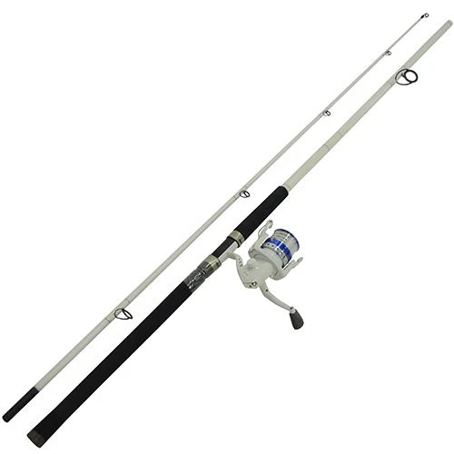 Eagle Claw Surf Beast Spinning Combo 10 Length, 2 Piece Rod, Medium Power, 5+1 Bearings