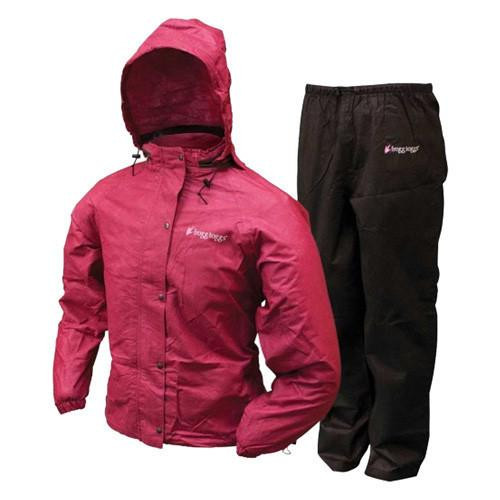Frogg Toggs Women's All-Purpose Suits Black/Cherry Medium