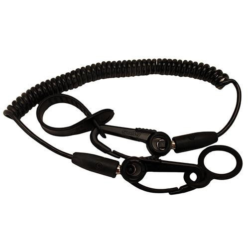 Scotty Safety Leash w/Flexcoil, Black