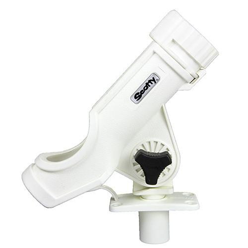 Scotty Powerlock Rod Holder with 0244 Flush Deck Mounts, White