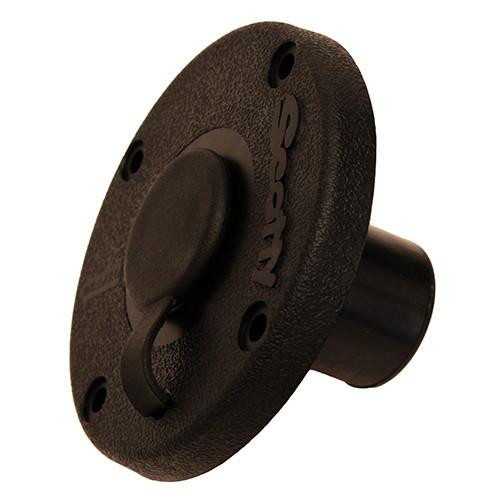 Scotty Round Flush Deck Mounting Bracket, Black