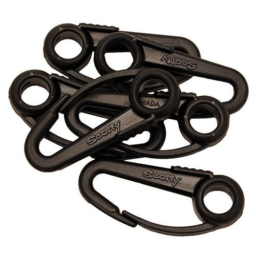 Scotty Nylon Snap Hook, Black, Per 6