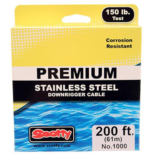 Scotty Premium Stainless Steel Replacement Downrigger Cable 200 Foot Spool