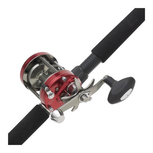 Abu Garcia Ambassadeur 7000 Baitcast Combo 4.1:1 Gear Ratio, 20 lb Max Drag, 8 2pc Rod, 1-4 oz Lure Rate, Medium/Heavy, RH