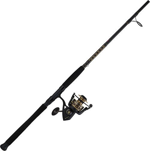 Penn Battle II Spinning Combo 2500, 6.2:1 Gear Ratio, 7 1 Piece Rod, 6-12 lb Line Rate, Medium/Light Power