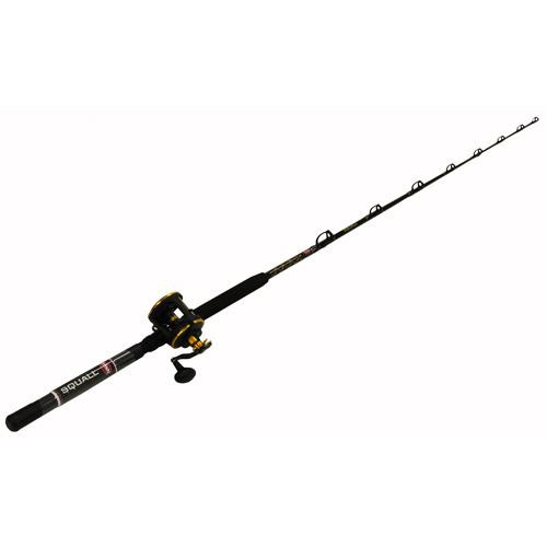 Penn Squall Level Wind Conventional Combo 30, 4.9:1 Gear Ratio, 66 Length 1pc Rod, 20-50 lb Max Drag, Medium/Heavy Power