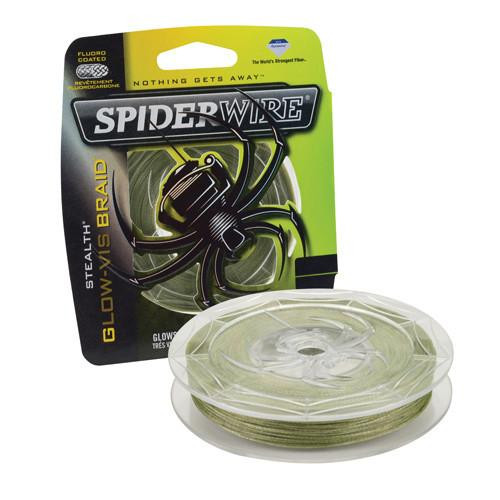 Spiderwire Stealth Braid, Glow-Vis 6 lb, 300 Yards