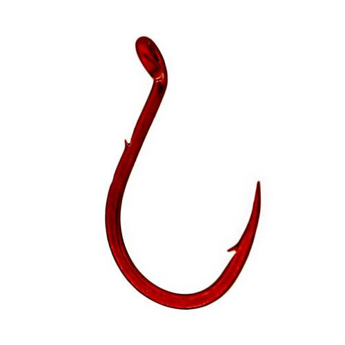 Gamakatsu Single Egg Hook, Barb On Shank Size 12, Red, Per 10