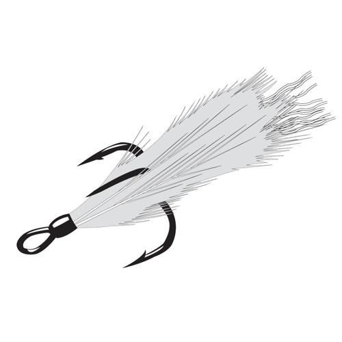 Gamakatsu Feathered Treble Hook Size 6, NS Black, Per 2