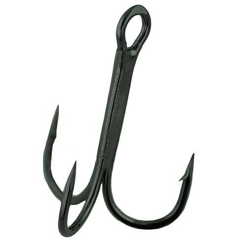 Gamakatsu Treble 23, Magic Eye, 2x Strong, Round Bend Hook Size 3/0, NS Black, Per 4