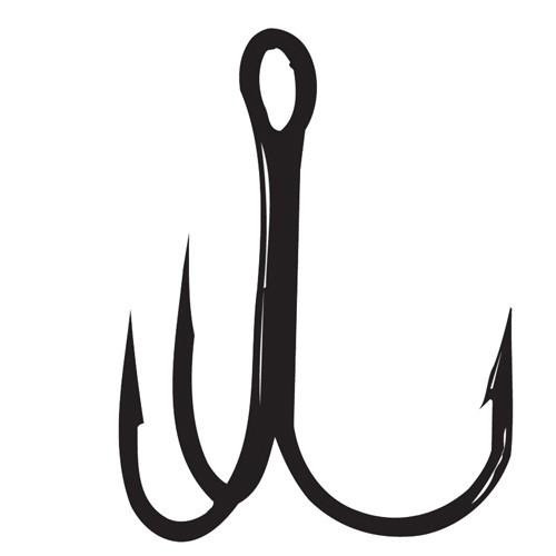 Gamakatsu Treble Hook, Magic Eye, Round Bend Size 2, NS Black, Per 9