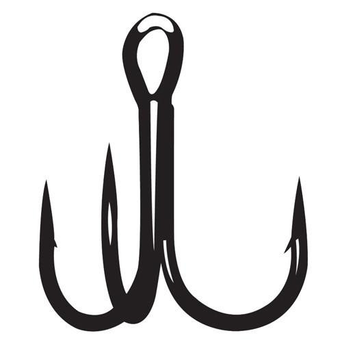 Gamakatsu Treble Short Shank Hook, Magic Eye, Round Bend Size 6, NS Black, Per 12