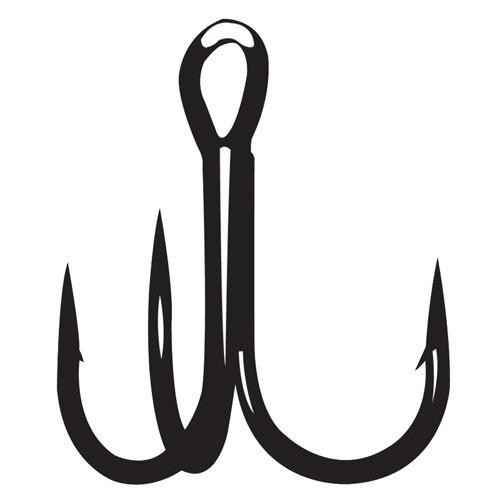 Gamakatsu Treble Short Shank Hook, Magic Eye, Round Bend Size 1/0, NS Black, Per 6