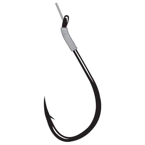 Gamakatsu Catfish Rig Hook Size 6/0, 50Pound Line, NS Black, Per 2