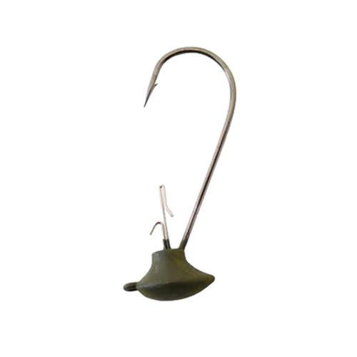 Gamakatsu Stand Up Alien Head Hook Size 3/0, 5/16 oz, Green Pumpkin, Per 4