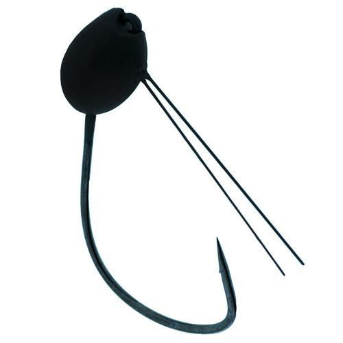 Gamakatsu Jig Head Wacky Hook Size 1/0, 1/16 oz, Green Pumpkin, Per 3