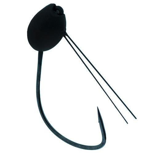 Gamakatsu Jig Head Wacky Hook Size 1/0, 3/16 oz, Green Pumpkin, Per 3