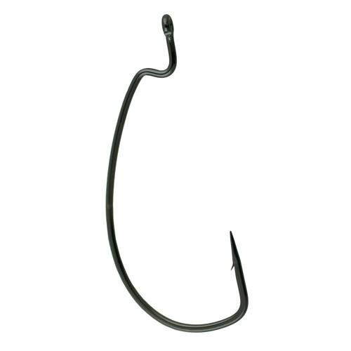 Gamakatsu Worm Hook, Offset Shank, EWG Size 1/0, NS Black, Per 6