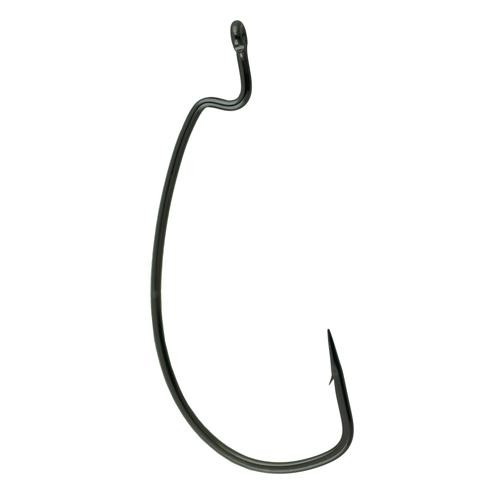 Gamakatsu Worm Hook Size 4/0, Offset Shank, EWG, NS Black, Per 5