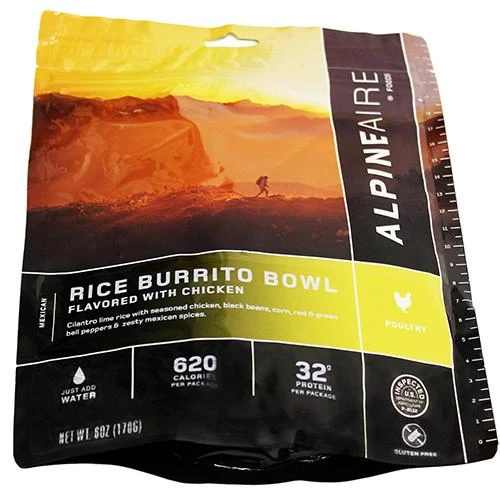 Alpine Aire Foods Chicken & Rice Burrito Bowl Serves 2