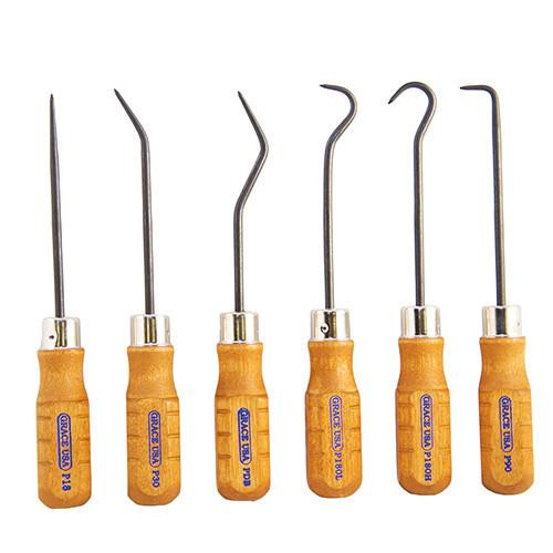 Grace USA Tools Hook and Pick Set, 6 Piece Set