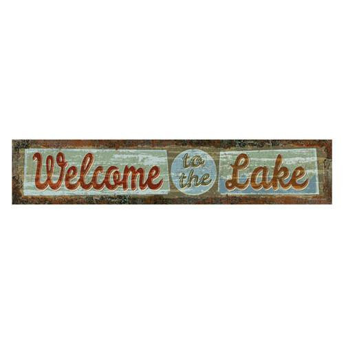 Rivers Edge Products Heavy Metal Sign Welcome To The Lake