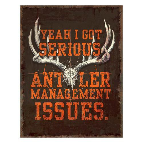 Rivers Edge Products Heavy Metal Sign Antler Management