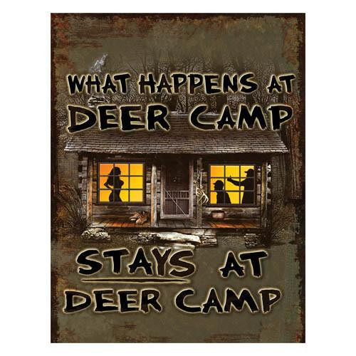 Rivers Edge Products Heavy Metal Sign Deer Camp