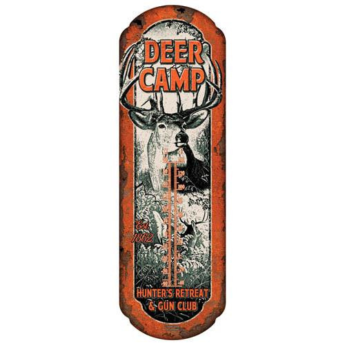 Rivers Edge Products Tin Thermometer Deer Camp