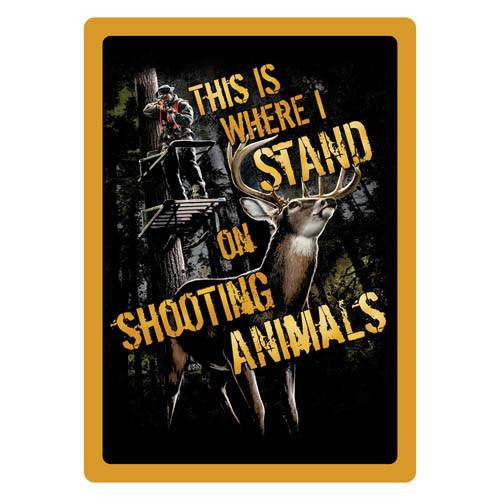 Rivers Edge Products 12" x 17" Tin Sign Shootin' Animals