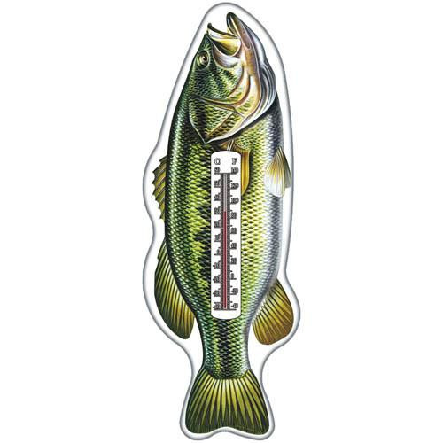 Rivers Edge Products Tin Thermometer Bass