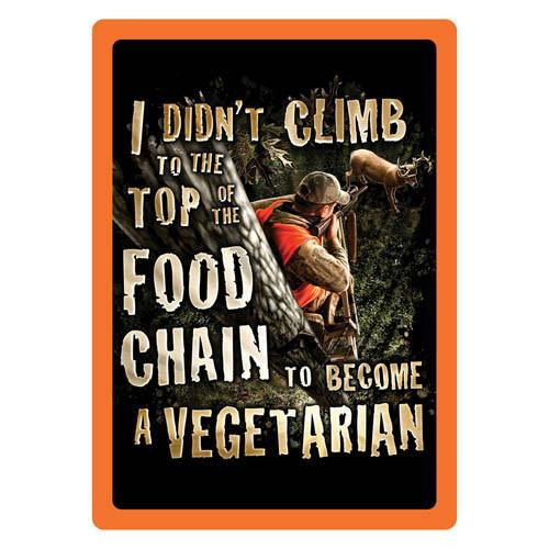 Rivers Edge Products 12" x 17" Tin Sign Vegetarian