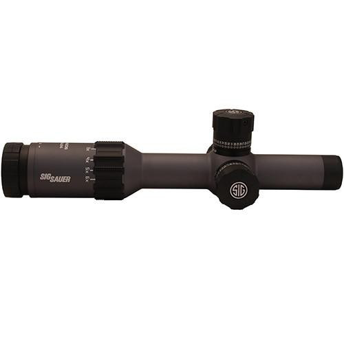Sig Sauer Tango6 FFP Tactical Riflescope 1-6x24mm, 300 Blackout Horseshoe Dot Reticle, 0.5 MOA Adjustment, Graphite