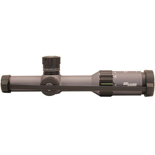 Sig Sauer Tango6 FFP Tactical Riflescope 1-6x24mm, MOA Milling Reticle, 0.5 MOA Adjustment, Graphite
