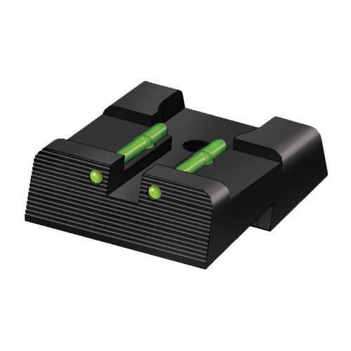HIVIZ Sight Systems Smith & Wesson Rear Sight 1911 All Models (Except DK Models) Steel Fiber Optic, Green