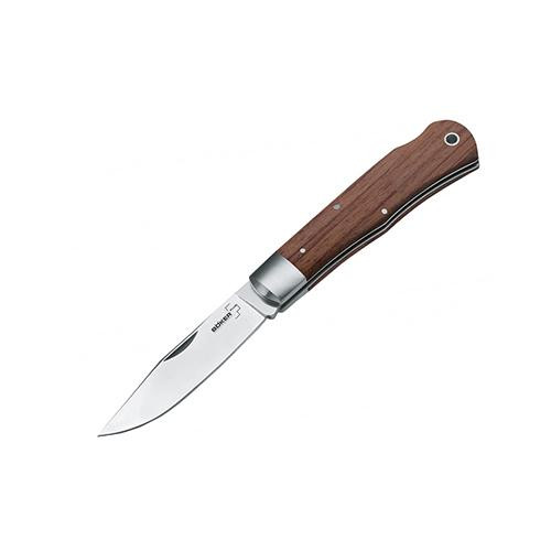 Boker Knives Plus Folding Knife Lockback, 3.60 Blade, Bubinga Wood Handle