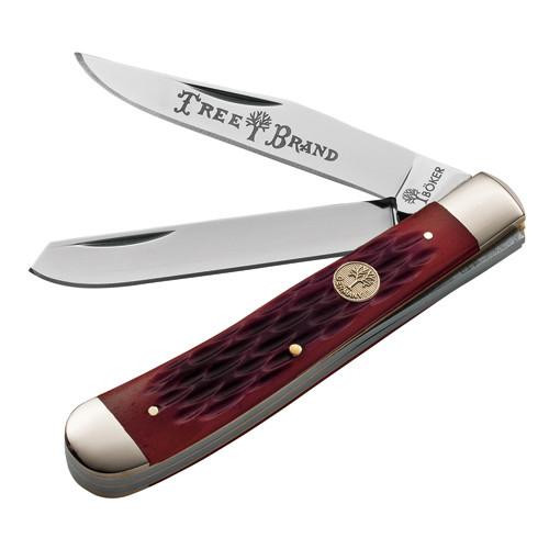 Boker Knives Traditional Series Trapper with Jigged Red Bone Handle