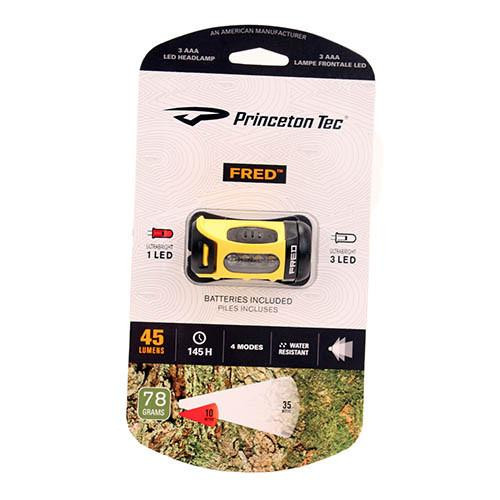 Princeton Tec FRED - White/Red LED Black/Yellow