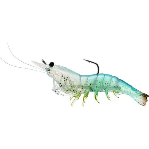 LiveTarget Lures Rigged Shrimp Soft Plastic 3", Number 1/0 Hook Size, Variable Depth, White Shrimp