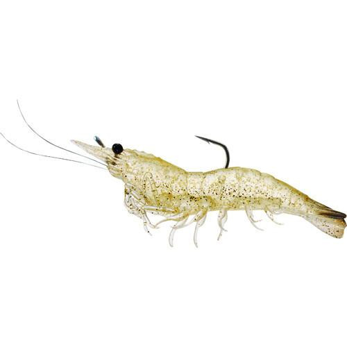 LiveTarget Lures Rigged Shrimp Soft Plastic 3", Number 1/0 Hook Size, Variable Depth, Glass Shrimp