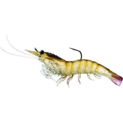 LiveTarget Lures Rigged Shrimp Soft Plastic 3", Number 1/0 Hook Size, Variable Depth, Brown Shrimp