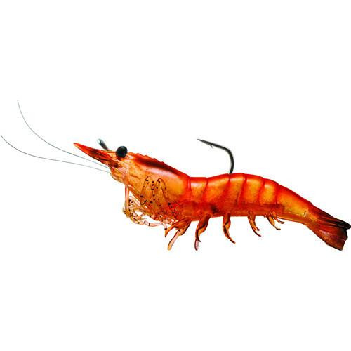 LiveTarget Lures Rigged Shrimp Soft Plastic 4", Number 2/0 Hook Size, Variable Depth, Pink Shrimp
