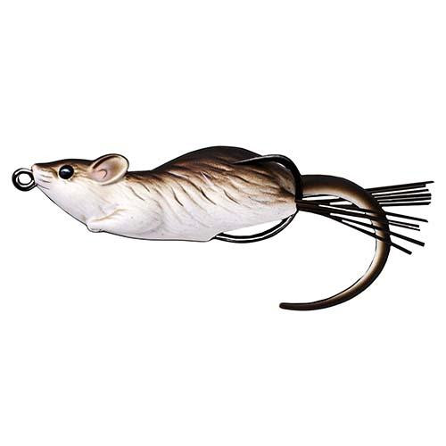 LiveTarget Lures Field Mouse Hollow Body Freshwater, 2 1/4", #1/0 Hook, Topwater Depth, Brown/White