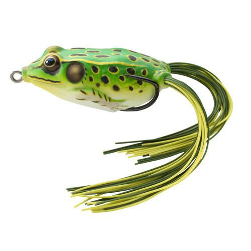 LiveTarget Lures Frog Hollow Body 2 1/4", Number 1/0 Hook Size, Topwater Depth, Floro Green/Yellow