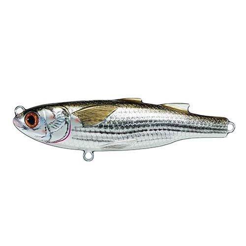 LiveTarget Lures Mullet Twitchbait Saltwater, 3 1/2", #4 Hook, 0"-6" Depth, Silver/Brown