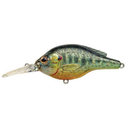 LiveTarget Lures Pumpkinseed Flat Side Roundbill 2 1/4", Number 6 Hook Size, 5'-6' Depth, Metallic/Gloss