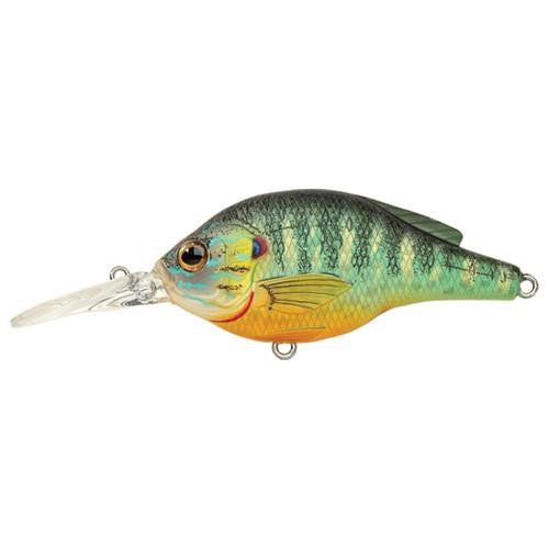 LiveTarget Lures Pumpkinseed Flat Side Roundbill 2 3/4", Number 4 Hook Size, 5'-6' Depth, Natural/Matte