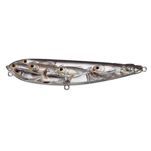 LiveTarget Lures Yearling Baitball Walking Bait 4 1/2", Number 4 Size Hook, Silver/Black
