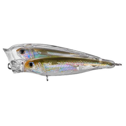 LiveTarget Lures Glass Minnow Juvenile Baitball Popper Saltwater 3", Number 4 Hook Size, Topwater Depth, Silver/Natural
