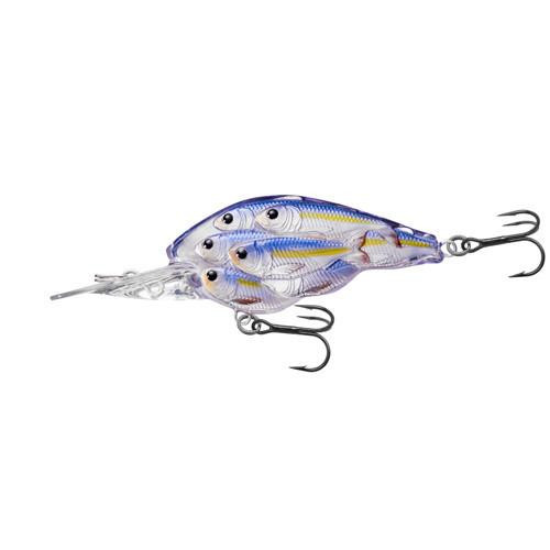 LiveTarget Lures Yearling Baitball Crankbait 2 3/8", Number 4 Hook Size, 7'-8' Depth, Pearl/Violet Shad